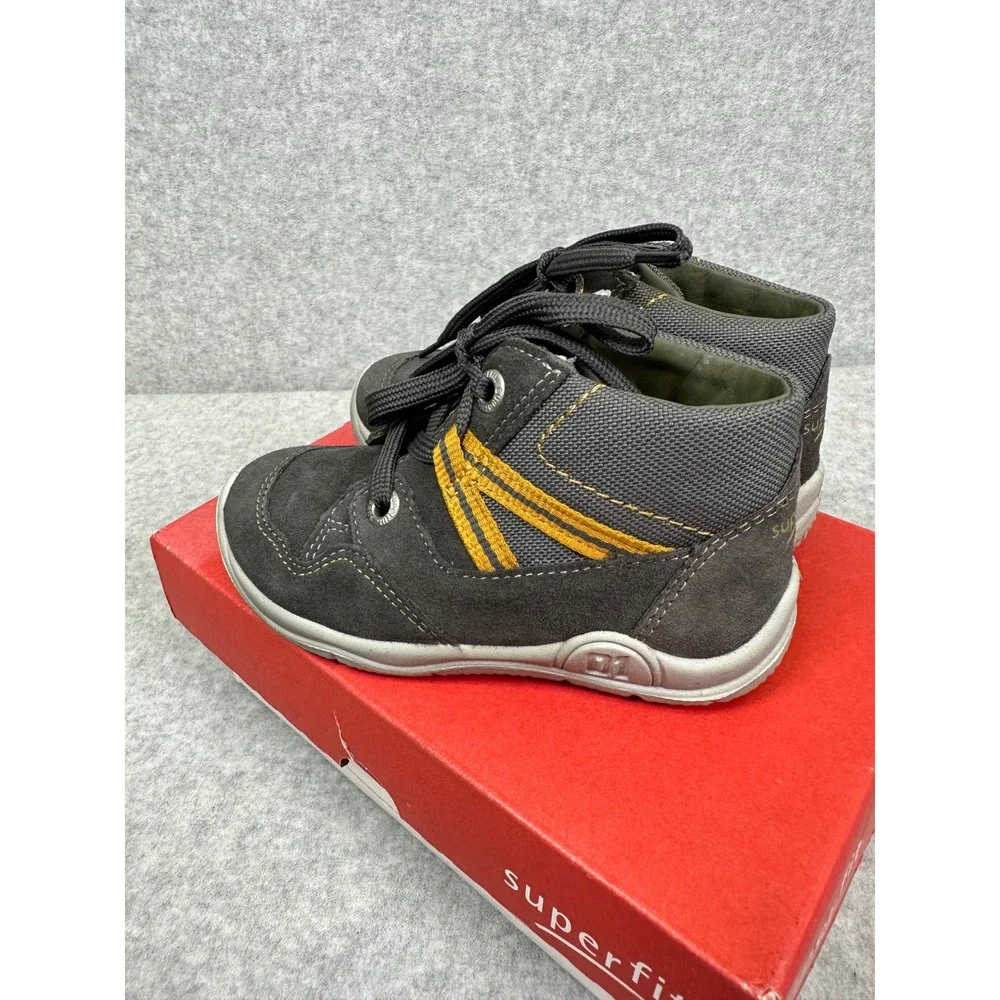 Superfit Kids Gray Suede Leather‎ Ankle Boots Toddler Size US7 /EU23